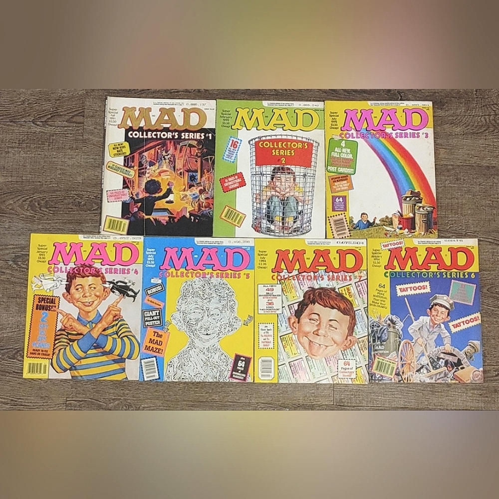 MAD COLLECTOR'S SERIES 1-7 SUPER SPECIAL Magazine Lot Vtg 90's Good Condition